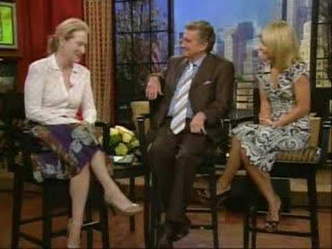 YouTube - Meryl Streep on Live with Regis &amp; Kelly prt.1