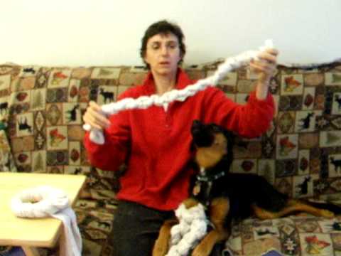 YouTube - Make FREE tug and chew toys for puppies and dogs of all sizes