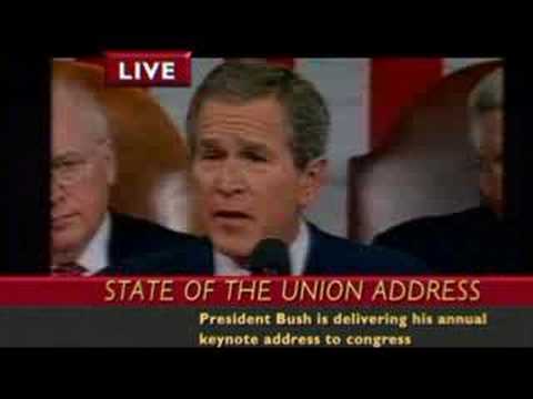YouTube - Bush makes major goofs during State Of The Union address.
