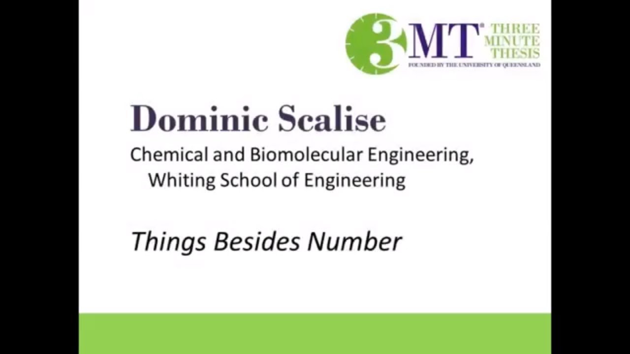 2018 Three Minute Thesis Finalist | Dominic Scalise - YouTube
